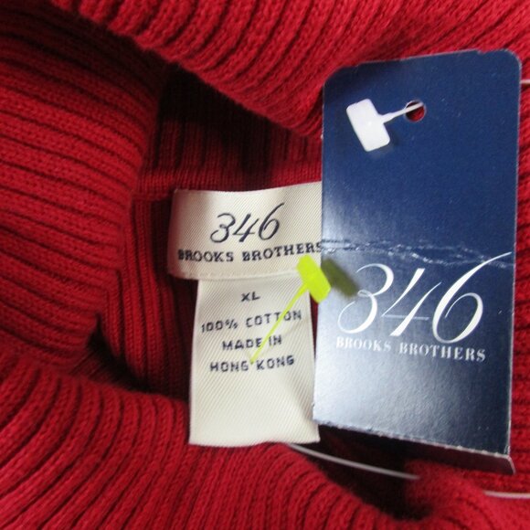 Brooks Brothers 346 Sweater Womens XL Red Ribbed Knitted Long Sleeve Turtleneck - Picture 3 of 7